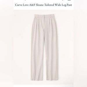 Curve Love A&F Sloane Tailored Wide Leg Pant